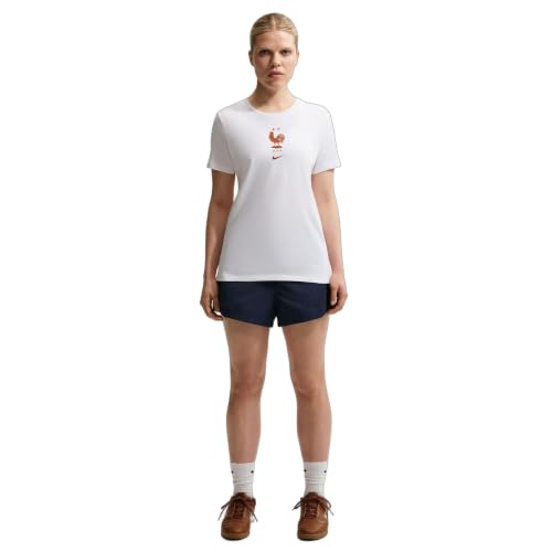 Nike Women's France Crest Tee,White,Medium
