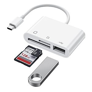 HOPLAZA 3-in-1 USB C Card Reader $5