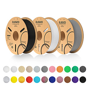 5kg 1.75mm ELEGOO 3D Printer Filament:ABS or PLA+ $45.55,Rapid PETG $38.35 & More + Free S&H
