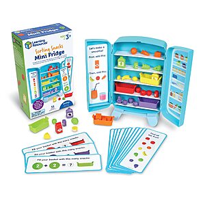 51-Piece Learning Resources Sorting Snacks Mini Fridge Activity Playset $11.55