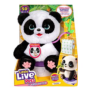 12.73:Little Live Pets My Baby Panda Toys ChuChu Plush,Interactive Electronic Pet