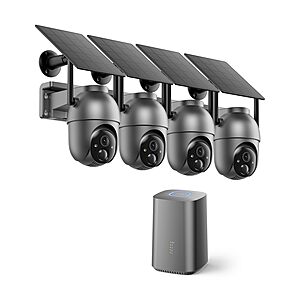 4-Pack 4MP SEHMUA 5G Wireless Outdoor Security Cameras w/ Color Night Vision,360° PTZ,Local Storage $130 + Free S/H