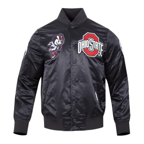 Pro Standard MENS COLLEGE OHIO...CHENILLE SATIN JACKET BLACK L