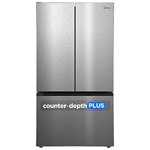 2 yr prot plan,free deliv,free haul away,Midea Counter-Depth PLUS 26.5-cu ft 36-in Wide French Door Refrigerator with Dual Ice Maker,$1199,Lowe's