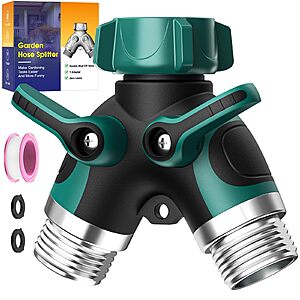 BKV 2-Way Garden Hose Splitter w/ Shut Off Valve for 3/4" Hose (2 colors) $4.49 + Free Shipping w/ Prime or on $35