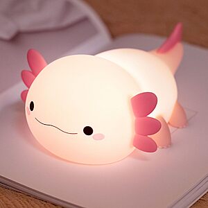 Amazon – HAPPYBAG Rechargeable Axolotl Silicone Night Light - $8.54 w/ Code