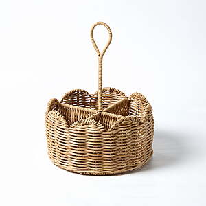 My Texas House Rattan Scallop Utensil Holder (Brown,8.25" x 10.75") $3.74 + Free Shipping w/ Walmart+ or on $35