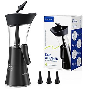 Prime] Kaugic One-Hand Manual 2-in-1 Ear Wax Removal Irrigation Flushing System Kit (2 Colors) $9.99 + Free Shipping