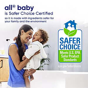 11.97 get $3.50 Walmart Cash all Baby Liquid Laundry Detergent,Hypoallergenic,Gentle on Sensitive Skin,73 oz,58 Loads