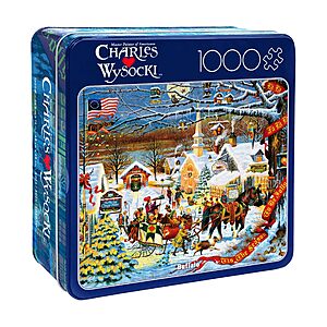 1000-Piece Buffalo Games Charles Wysocki Small Town Christmas Puzzle (26.6 x19") $11.53 + Free Shipping w/ Prime or on $35