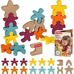 4.99* | 16-Piece Fisher-Price Wood Montessori Toy Stacking Shapes at Amazon
