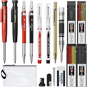 STAGEEK Mechanical Carpenter Pencil Sets:22-Pc $13.80,17-Pc $12