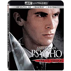 American Psycho (4K UHD + Blu-Ray + Digital) $11.50