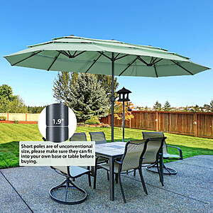 Ainfox 15ft 3-Tier Double-Sided Patio Umbrella,Rectangle,Light Green $67.60 + Free S&H at Walmart