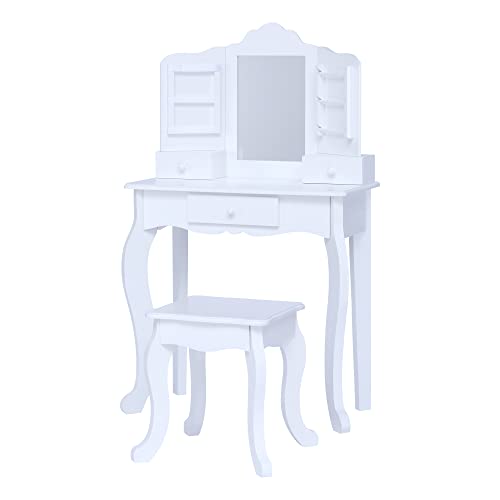 Teamson Kids White Wooden Vani...or Bedroom or Playroom Ages 3