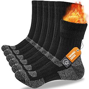 SukModen Merino Wool Thermal Socks for Men Women,3 Pairs Thick Cushion Winter Boot Heavy Duty Work Socks for Hiking Walking