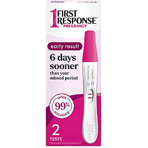 First Response Early Result Pregnancy Test Sticks,3 Minute Results,2 Count $8.98