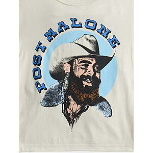 Post Malone Boy’s Retro Graphic Crewneck Tee with Short Sleeves $2.99