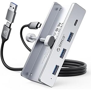 AC] $14.29* | ORICO 4-Port USB Desk Clamp Hub (1x USB-C,3x USB-A) at Amazon