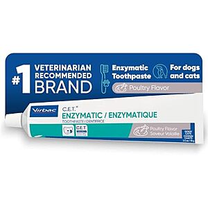 SnS,AC] $6.76* | 2.5oz.Virbac C.E.T.Enzymatic Pet Dental Care Toothpaste (various flavor) at Amazon