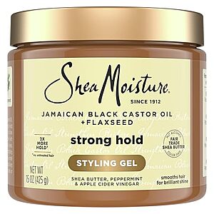 SnS,AC] $2.33 | 15-Oz SheaMoisture Strong Hold Styling Gel (Jamaican Black Castor Oil + Flaxseed) at Amazon