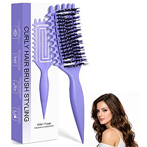 Amazon – Curl Defining & Detangling Brush,Purple - $4.99 w/ Code