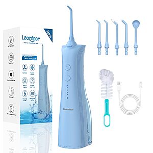 5-Mode Leominor 230mL Cordless Rechargeable Water Dental Flosser (Various Colors) $6.99 + Free Shipping w/ Prime or on $35