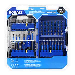 Kobalt 70 -Piece Impact Driver Bit Set | 1470 $19.98