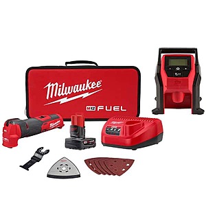Milwaukee M12 Fuel Oscillating Multitool Kit with 4.0 Ah Battery and Inflator $209 @ HomeDepot