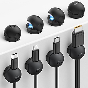 Lamicall Dual Magnetic Silicone Cable Organizer Clips:8-Pack $4,12-Pack $6 + Free Shipping w/ Prime
