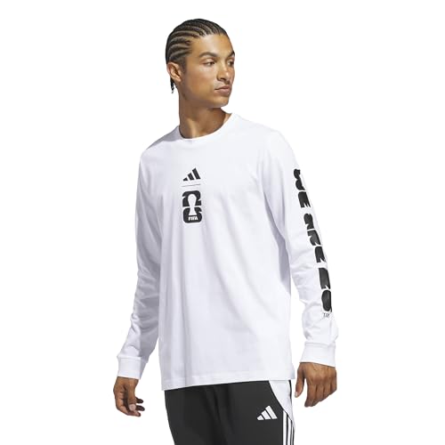 adidas Men's World Cup 26 Offi...g Sleeve T-Shirt,White,Large