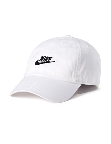 Nike Club Unstructured Futura...Cap,White/Black,Small/Medium