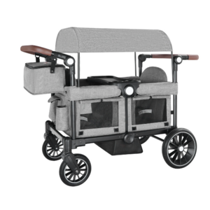 AILEEKISS Collapsible Wagon Stroller for 2 Toddlers with Adjustable Canopy, 44 Pounds (black or grey) - $166 $166.04