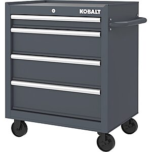 4-Drawer Kobalt Steel Rolling Tool Cabinet (4 Colors,26.7" x 33") $199 + Free Pickup