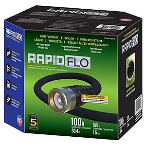 Teknor Rapid Flo 5/8 in.x 100 ft.Compact Garden Hose $39.99 Shipping Included Costco.com