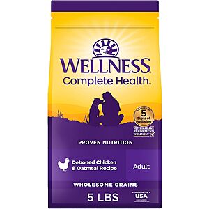Select Amazon Accts:5-Lbs.Wellness Complete Dry Dog Food (Chicken/Oatmeal) $6 w/ S&S