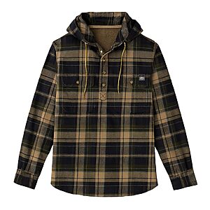 Field & Stream Men's Raghorn Flannel Hoodie,Mallard Plaid,Large