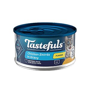 4-Pack 3-Oz Blue Buffalo Tastefuls Flaked Chicken in Gravy Wet Cat Food $2.37 ($0.59 Each) w/ S&S + Free Shipping w/ Prime or on $35