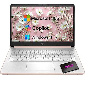 HP 14" Laptop Computer 2026,Intel N150 CPU,Office 365,EXT 500GB HDD $349.99