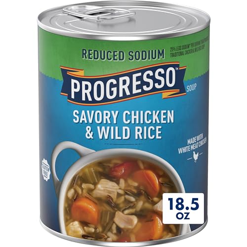Progresso Reduced Sodium Savor...& Wild Rice Canned Soup,19 oz