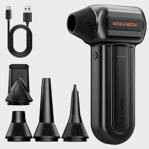 Open Box:WOLFBOX MF60 Compressed Air Duster 110000RPM Super Power Electric Air Duster $26 + Free Shipping