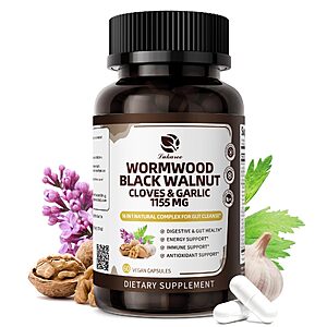 Amazon – Lukaree 16-in-1 Wormwood Black Walnut Clove Cleanse - Gentle Gut Health - $9.99 w/ Code
