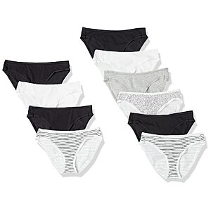 Amazon Essentials Women's Breathable Cotton Bikini Brief Underwear (10-Pack) $13.60+ Free Shipping w/ Prime or on $35