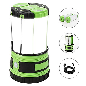 Lepro 1000lm Rechargeable or Battery Powered Camping Lantern,USB Cable and AAA batteries included $25 + FS