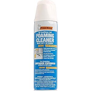 6.37* | 19-Oz Frost King ACF19 Air Conditioner Coil Foaming Cleaner at Amazon