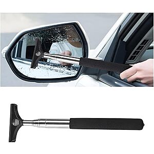 Car Side Mirror Squeegee w/ Retractable Telescopic Handle (Various Colors) $2.99 + Free Shipping w/ Prime or on $35