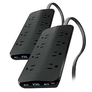 UltraPro Elite 8-outlet Surge Protector,2-pack $33.99 Free Shipping Costco.com