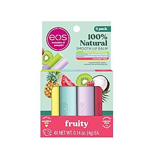 SnS,AC] $4.10** | 4-Count eos 100% Natural Lip Balms at Amazon