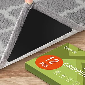 12-Pack Rabenda Non-Slip Reusable Rug Gripper Tapes $5.99 + Free Shipping w/ Prime or on $35
