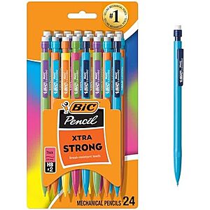 SnS,AC] $4.21* | 24-Count BIC Xtra-Strong Thick Lead Mechanical Pencil (0.9mm) at Amazon
